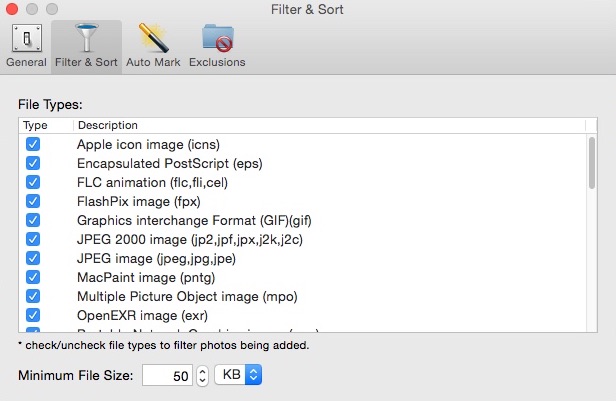 Duplicate Photos Fixer 1.3 : Configuring Filter&Sort Settings