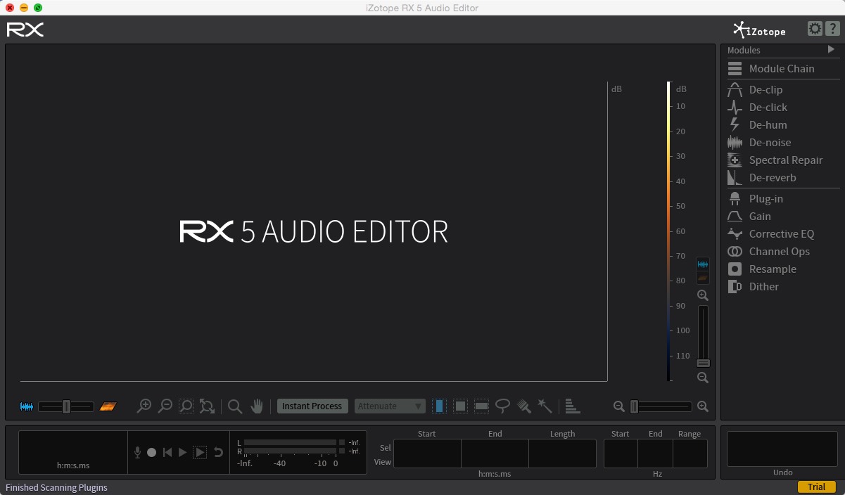 iZotope RX 5 Audio Editor 5.0 : Main window