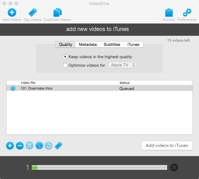 VideoDrive 3.3 : Main Window