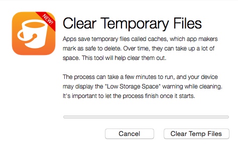 PhoneExpander 1.1 : Clear Temporary Files Window