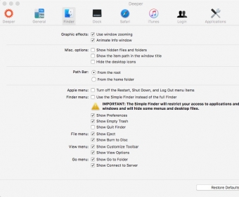 Configuring Finder Settings