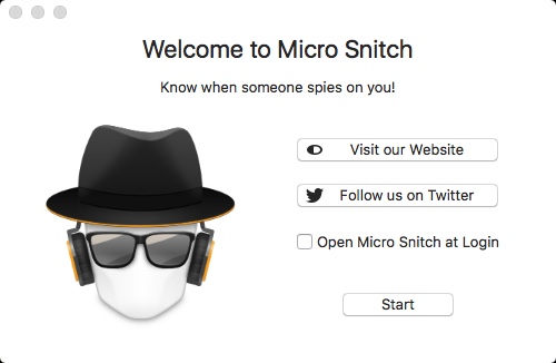 Micro Snitch 1.2 : Welcome Window