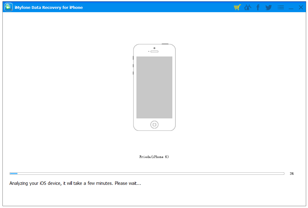 iMyfone iPhone Data Recovery for Mac : Main Window