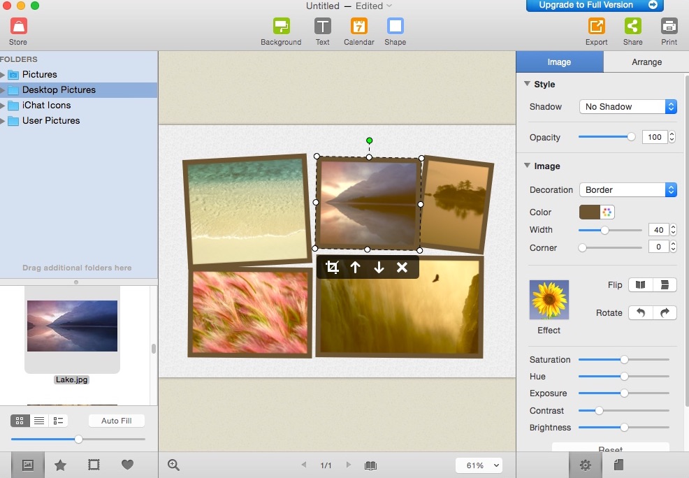 Picture Collage Maker 3.6 : Main Window
