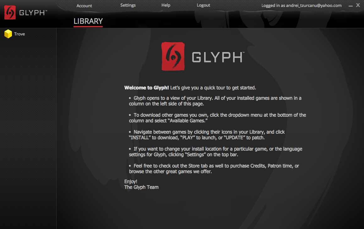Glyph 1.0 : Main window