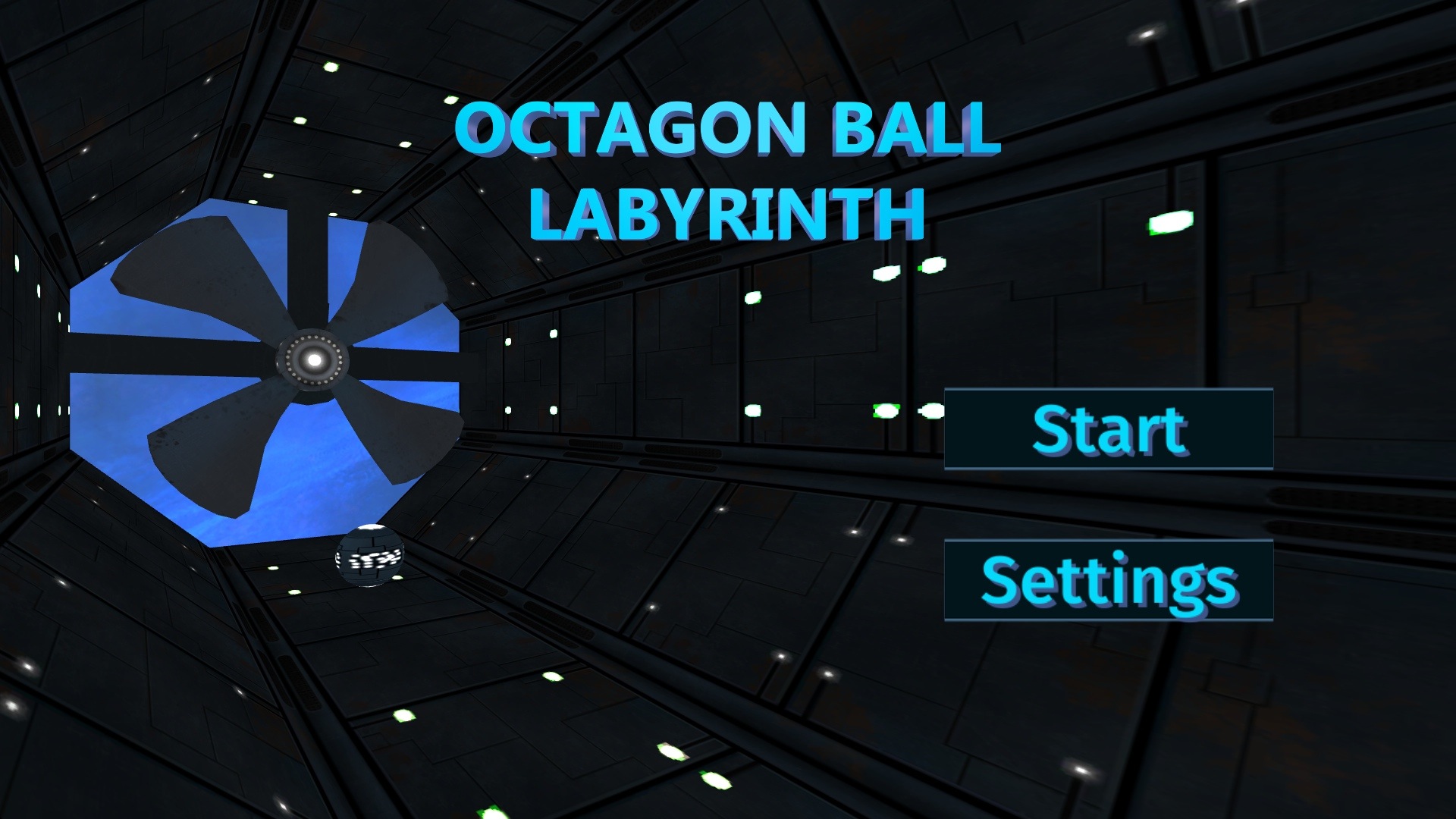 Octagon Ball Labyrinth 3D 1.1 : Main Menu