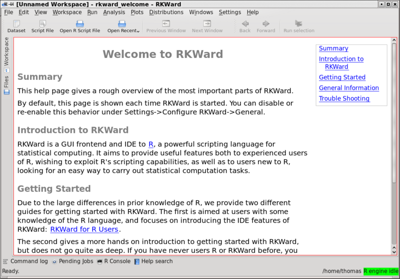 RKWard 0.6 : Main window
