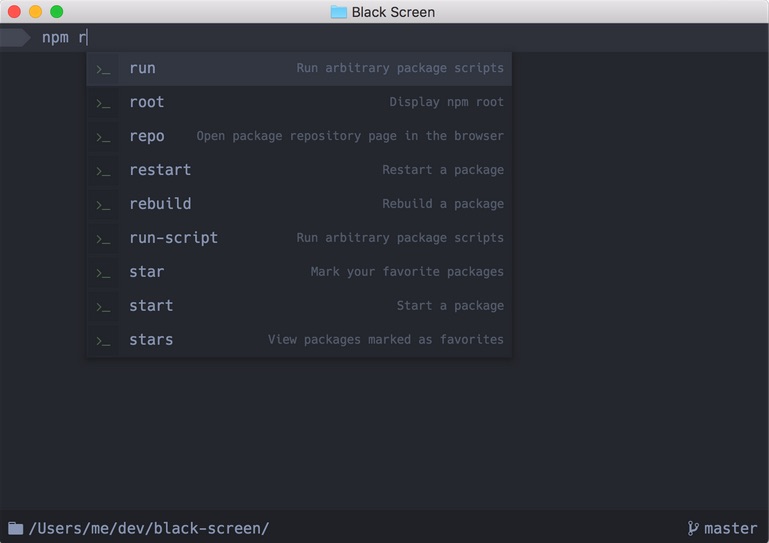 Black Screen 0.0 : Main window