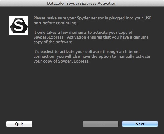 Spyder5Express 5.0 : Main window
