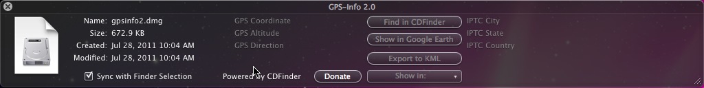 GPS-Info 2.0 : Main window