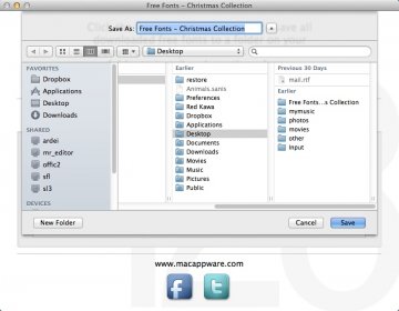Selecting Destination Folder For Fonts
