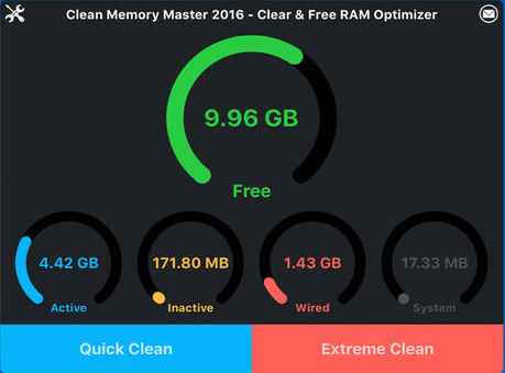 Clean Memory Master 2016 - Clear & Free RAM Optimizer 1.0 : Main Window