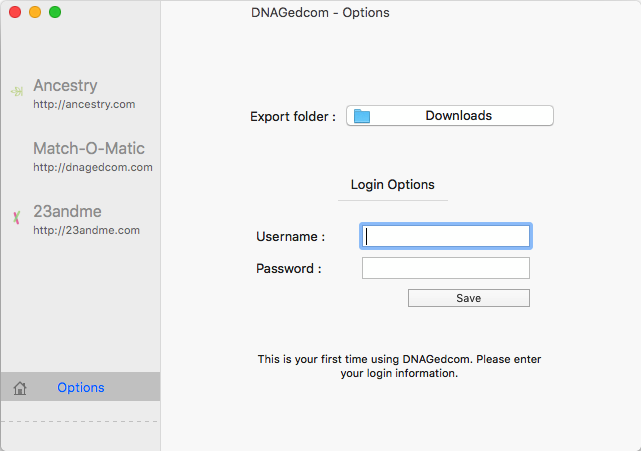 DNAGedcom 1.7 : Main Window