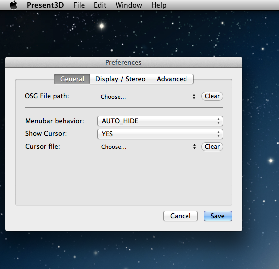 present3D 0.5 beta : Main window