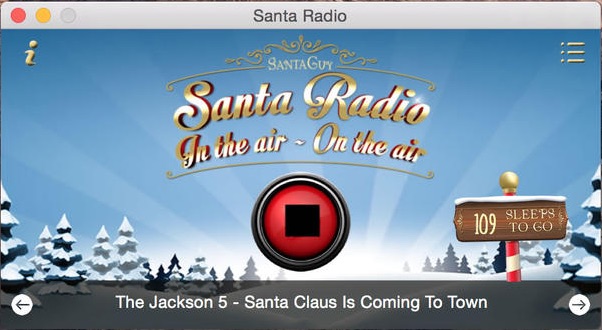 Santa Radio 3.0 : Main window