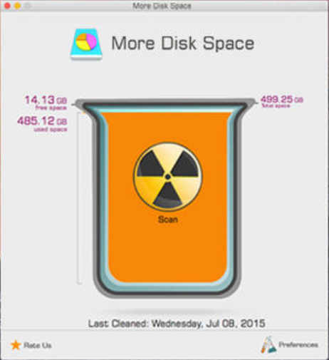 More Disk Space 1.4 : Main Window