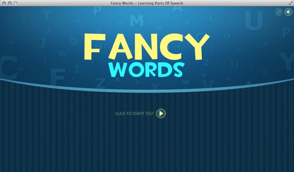 Fancy Words - Learning Parts Of Speech 2.3 : Main Menu