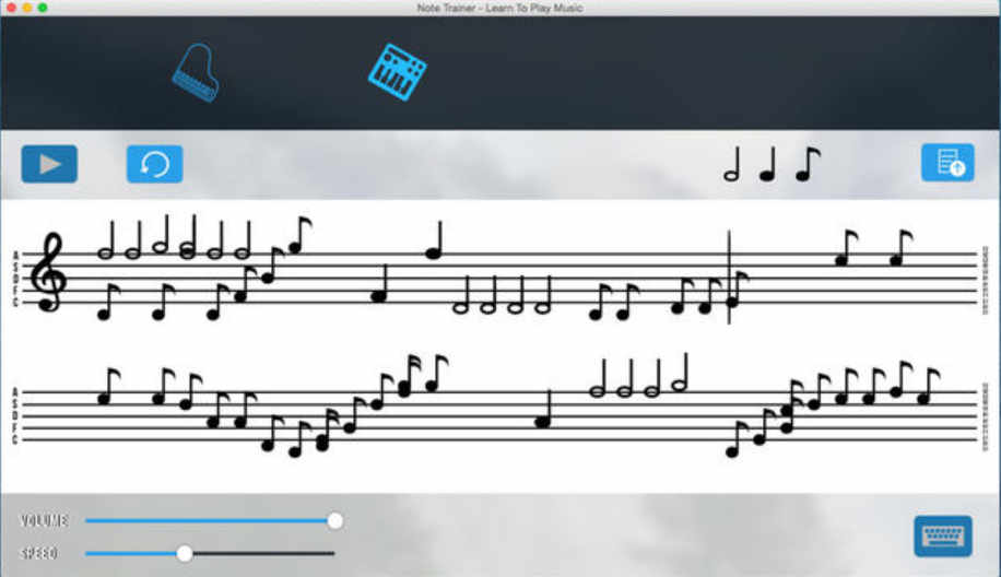 Note Trainer - Learn To Play Music 1.0 : Main Window
