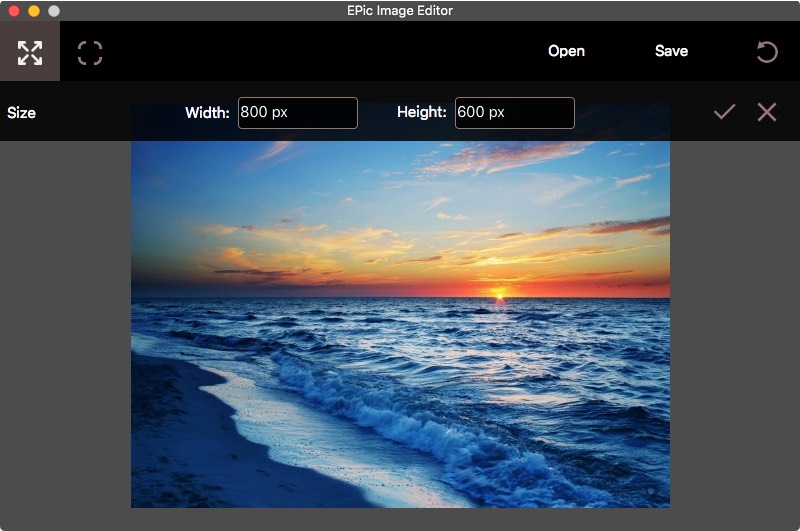 EPic Image Editor 2.3 : Resize Options