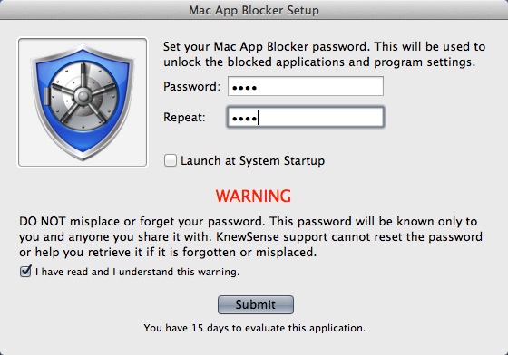 Mac App Blocker 2.8 : Setup Assistant