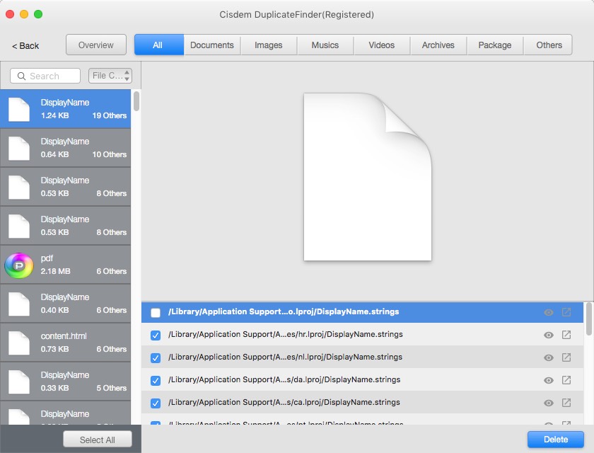 Cisdem DuplicateFinder 3.0 : Results Window
