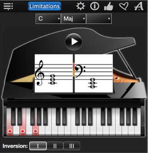 Piano Chords Compass Lite 1.0 : Main window
