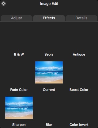PhotosFactory 1.0 : Effects Options