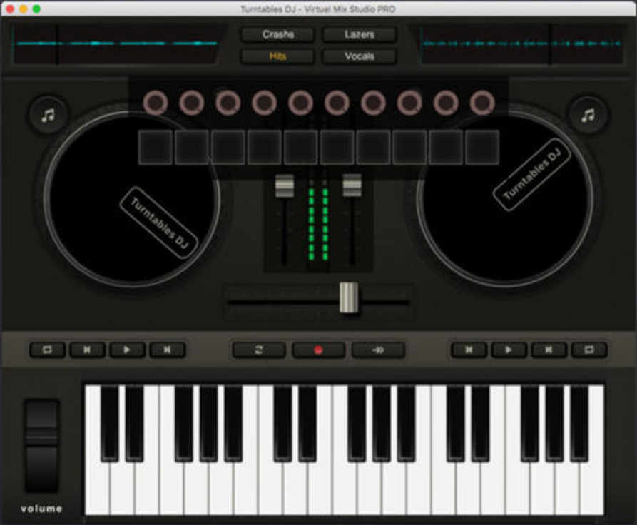 Turntables DJ - Virtual Mix Studio PRO 2.0 : Main Window