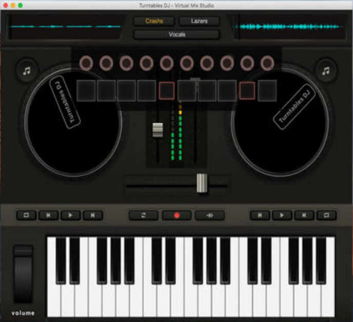 Turntables DJ - Virtual Mix Studio 1.0 : Main Window