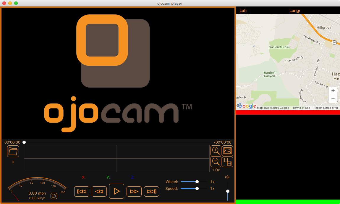 ojocam player 1.0 beta : Main window