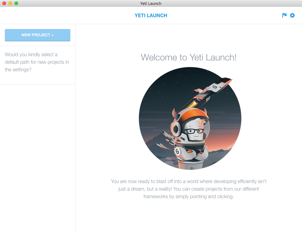 Yeti Launch 1.0 : Main window