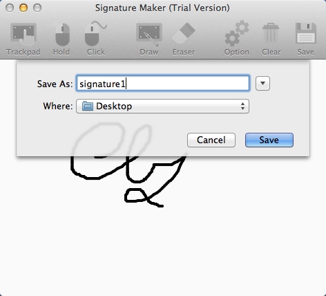 Signature Maker 2.0 : Exporting Signature