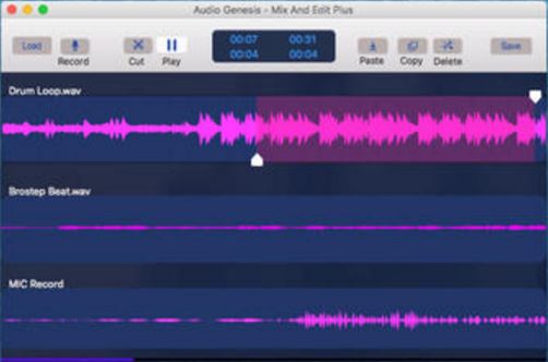 Audio Genesis - Mix And Edit Plus 1.0 : Main window