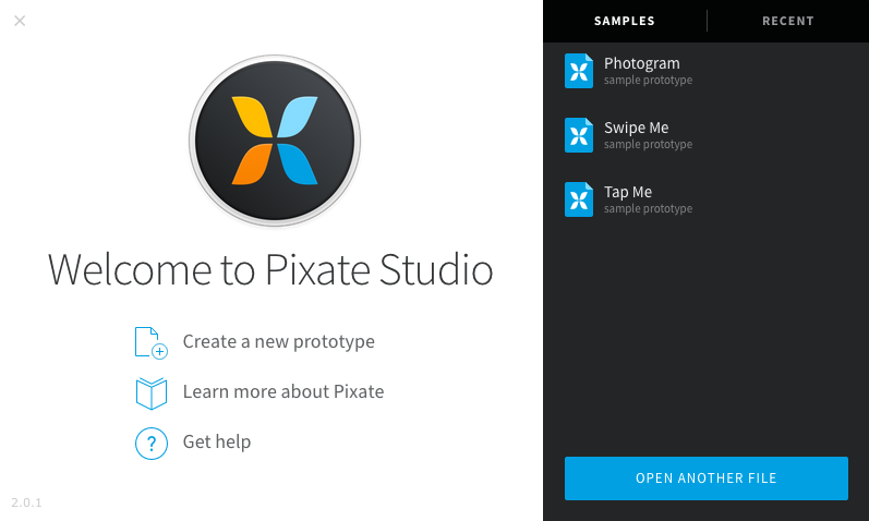 Pixate Studio 2.0 : Main Window