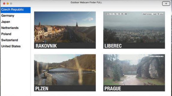 Outdoor Webcam Finder FULL 1.0 : Main window