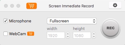 Screen Immediate Record 2.0 : Main window