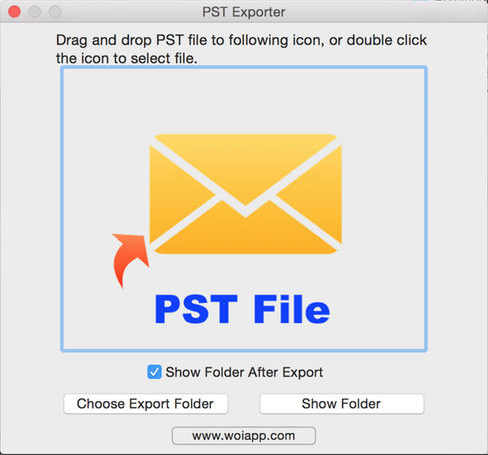 PST Exporter 1.0 : Main Window