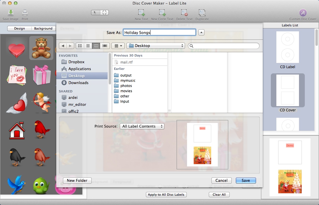 Disc Cover Maker - Label 3.1 : Exporting CD Cover