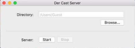Der Cast Server 1.0 : Main Window