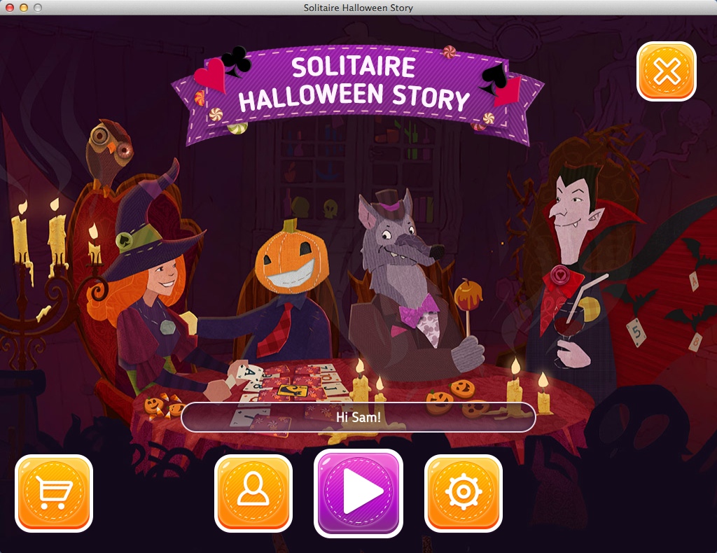 Solitaire Halloween Story 2.0 : Main Menu