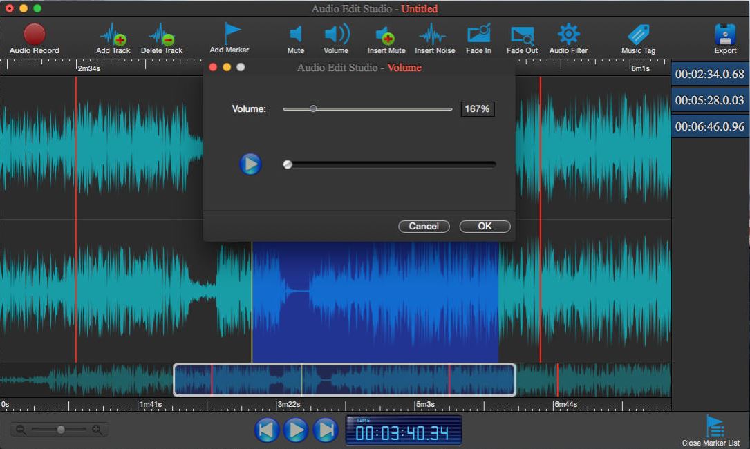 Audio Edit Studio Lite 3.1 : Main Window
