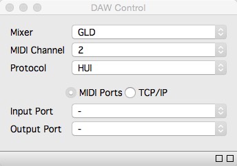 DAW Control 1.3 : Main window