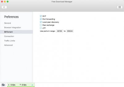 BitTorrent Options