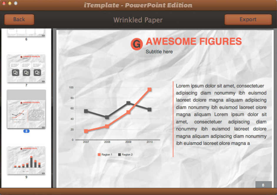 iTemplate - PowerPoint Edition 1.0 : Main Window