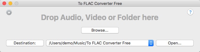 To FLAC Converter Free 1.0 : Main Window