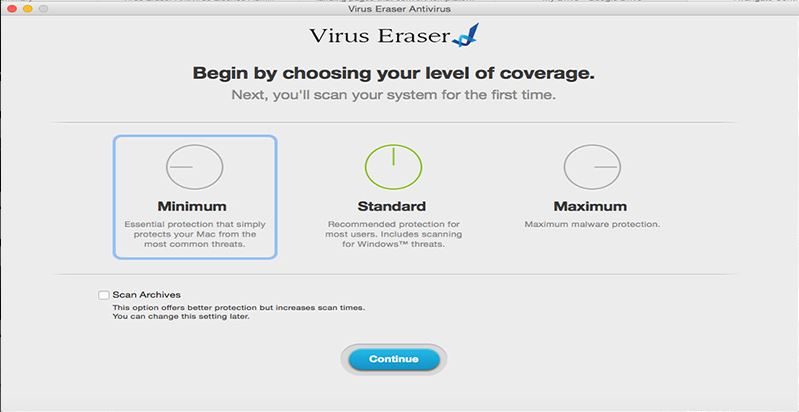 Virus Eraser Antivirus 10.8 : Main window