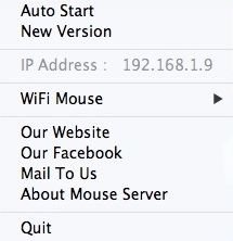 Mouse Server 1.7 : Main window