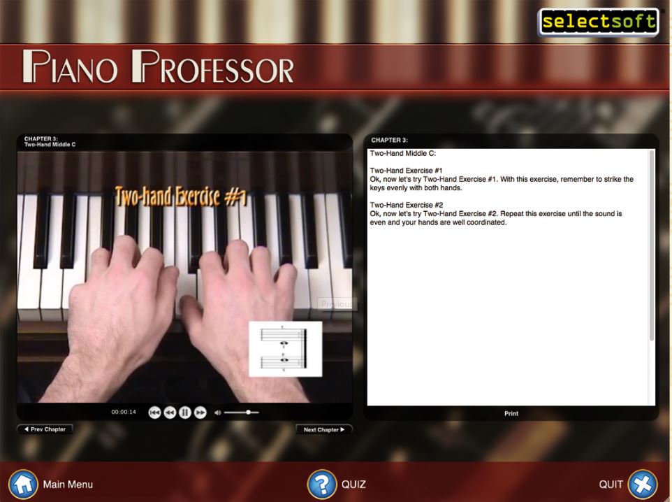 Piano Professor 1.0 : Main window