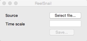 ReelSnail 0.1 beta : Main window