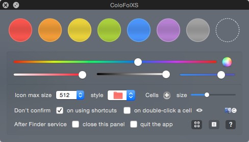 ColoFolXS 1.5 : Main window